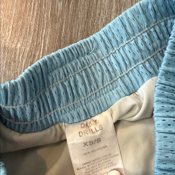 Daily Drills Light Blue Mesh Workout lined Shorts XS S - Picture 3 of 4